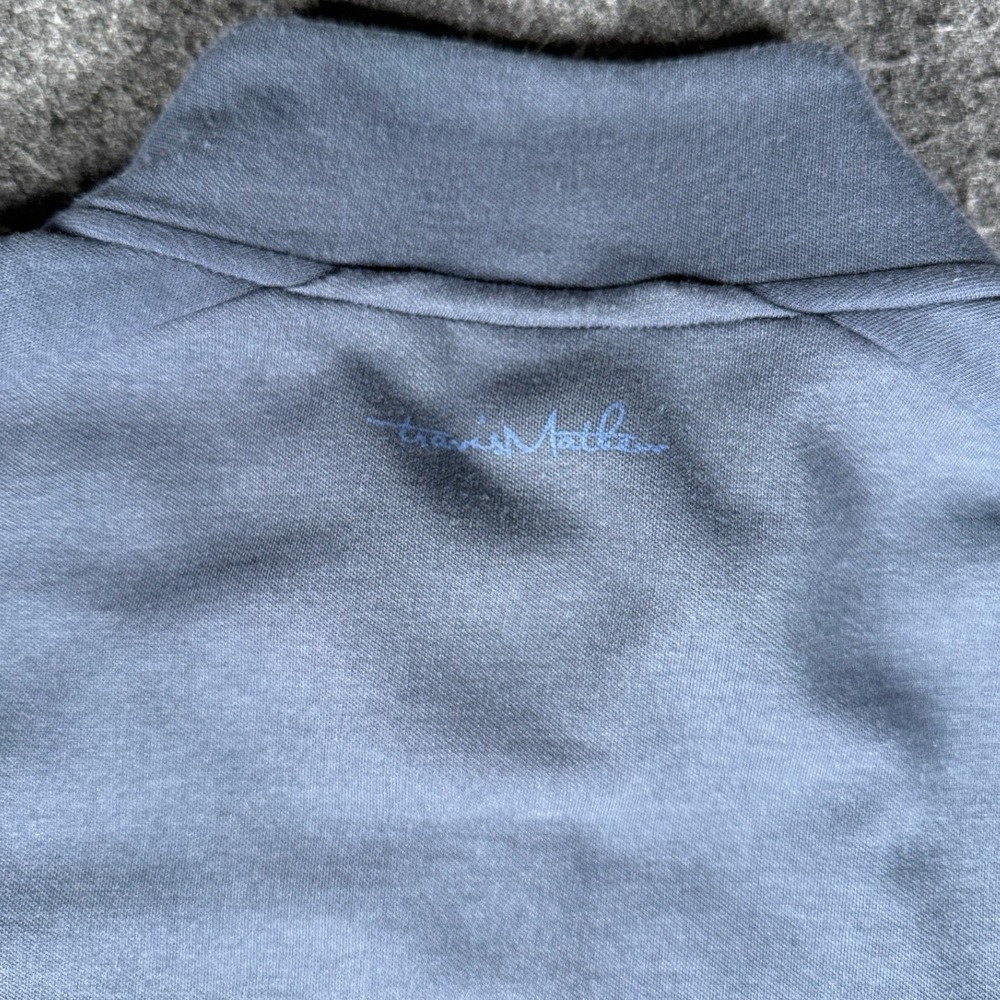 TravisMathew Mens Gray Quarter Zip Pullover Long Sleeve Golf Sweater Large 12506 - Picture 6 of 10